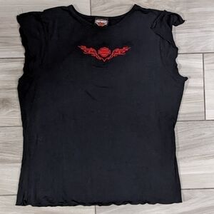 Harley Davidson Alamo City, San Antonio Texas Flutter Sleeve Top